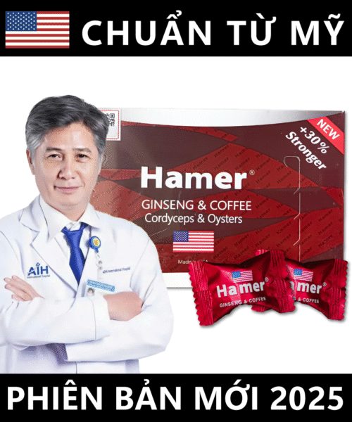 Kẹo sâm Hamer USA chuẩn Mỹ mới nhất 2025 – Tăng cường sinh lý, chống xuất tinh sớm, tác dụng lên đến vài giờ
