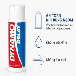 Dynamo Delay an toàn khi dùng ngoài, tương thích bao cao su, không bết dính, không lưu mùi