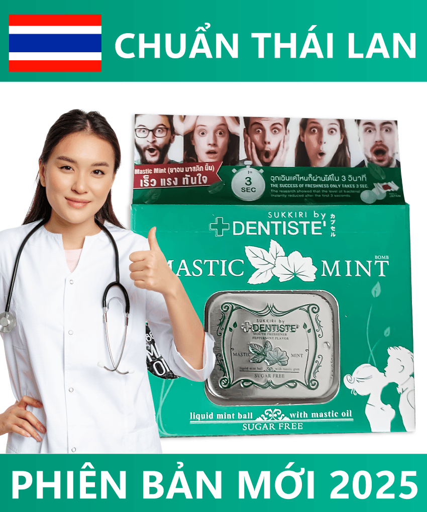 Banner Kẹo bạc hà Love Mint Dentiste chính hãng Thái Lan phiên bản mới 2025 - Nhà thuốc Trung Thắng