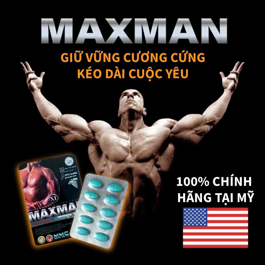 Maxman chính hãng Mỹ giúp giữ vững phong độ phái mạnh, 100% chính hãng tại Mỹ - Nhà thuốc Trung Thắng