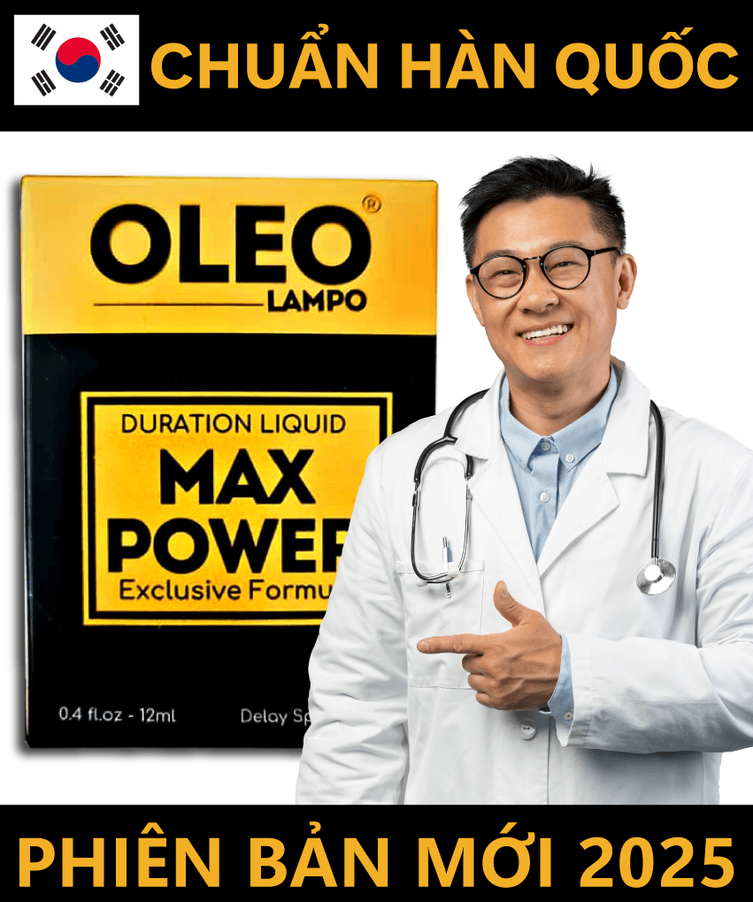 Banner giới thiệu Oleo Lampo Max Power chính hãng Ý phiên bản mới 2025 với hình ảnh bác sĩ - Nhà thuốc Trung Thắng