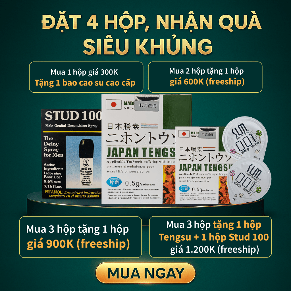 Japan Tengsu — thành phần Nhân sâm, Dâm dương hoắc, L-Arginine