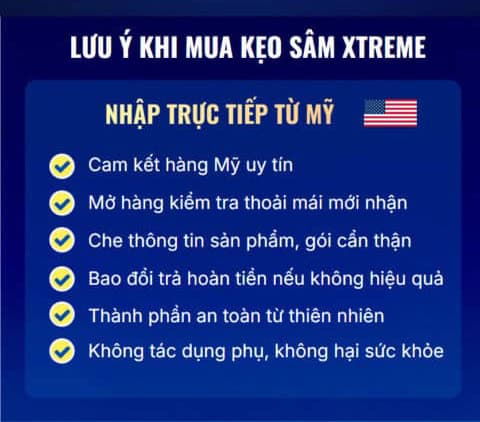 Lưu ý khi mua kẹo sâm Xtreme Candy