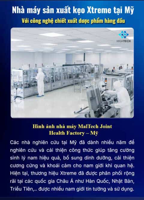 Nhà máy sản xuất Xtreme Candy chuẩn Mỹ