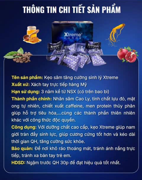 Thông tin chi tiết sản phẩm Xtreme Candy