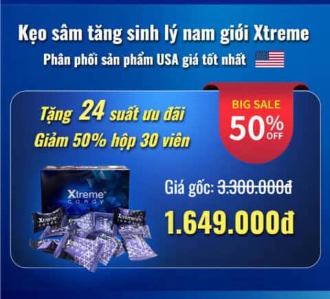 Ưu đãi kẹo sâm Xtreme Candy