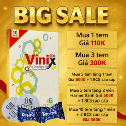 Tem ngậm Vinix chính hãng Hàn Quốc bảng giá ưu đãi mua combo nhiều tem - Nhà thuốc Trung Thắng