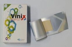 Tem ngậm Vinix chính hãng Hàn Quốc hộp và miếng tem ngậm màu vàng nhạt - Nhà thuốc Trung Thắng