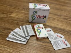 Tem ngậm Vinix chính hãng Hàn Quốc thùng hộp cùng các gói tem và tờ hướng dẫn - Nhà thuốc Trung Thắng