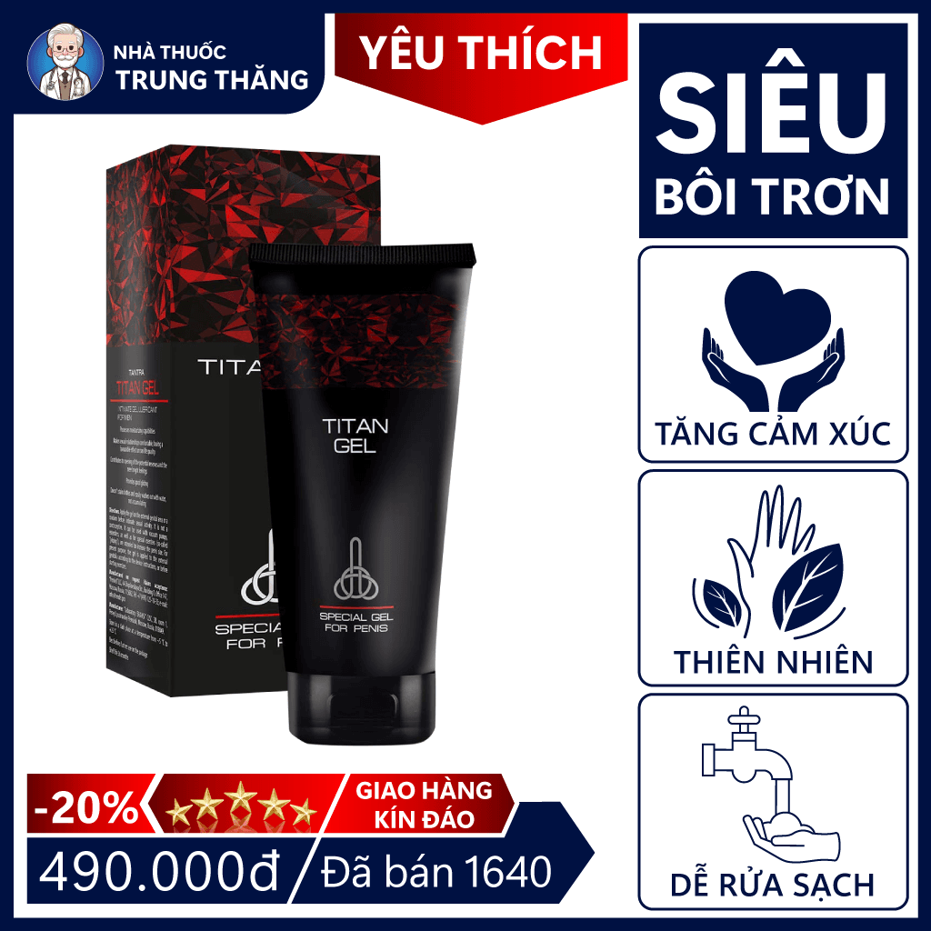 Titan Gel Đỏ — Gel bôi