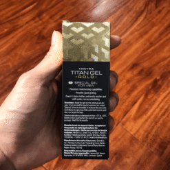 Thông tin in trên mặt sau hộp Titan Gel Vàng Gold chính hãng Nga - Nhà thuốc Trung Thắng