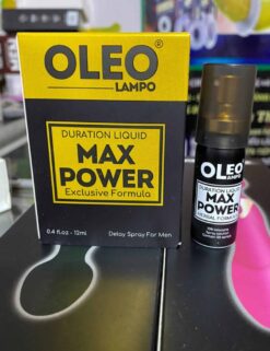 Hộp và chai xịt Oleo Lampo Max Power chính hãng Ý trưng bày tại quầy - Nhà thuốc Trung Thắng