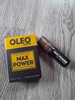 Hộp và chai xịt màu đen Oleo Lampo Max Power chính hãng Ý dành cho nam - Nhà thuốc Trung Thắng