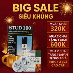Banner ưu đãi Big Sale Stud 100 chính hãng Anh Quốc mua combo tặng quà - Nhà thuốc Trung Thắng
