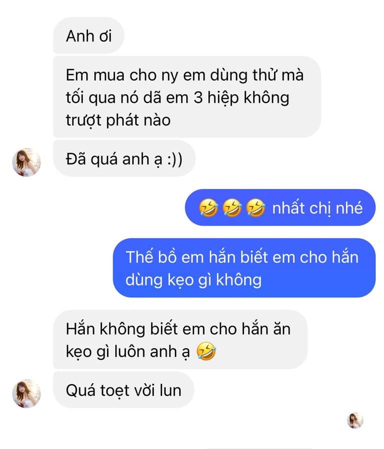 Khách hàng chia sẻ trải nghiệm kẹo Hamer qua Zalo