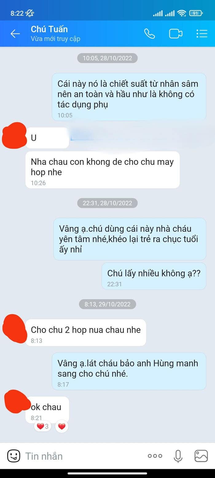 Đánh giá kẹo sâm Hamer Mỹ từ khách hàng